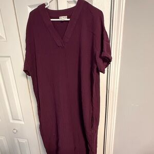 Wonderly Mauve V-Neck Dress
